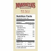 Rib Spice (Low Sodium) Nutrition Facts